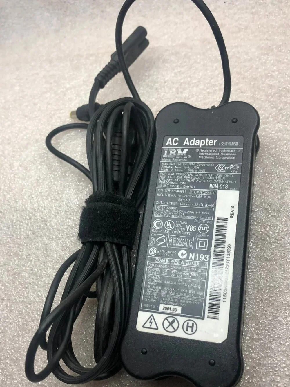 Genuine OEM IBM Lenovo ThinkPad AC Adapter 16V 4.5A 02K6661 Power Supply Charger